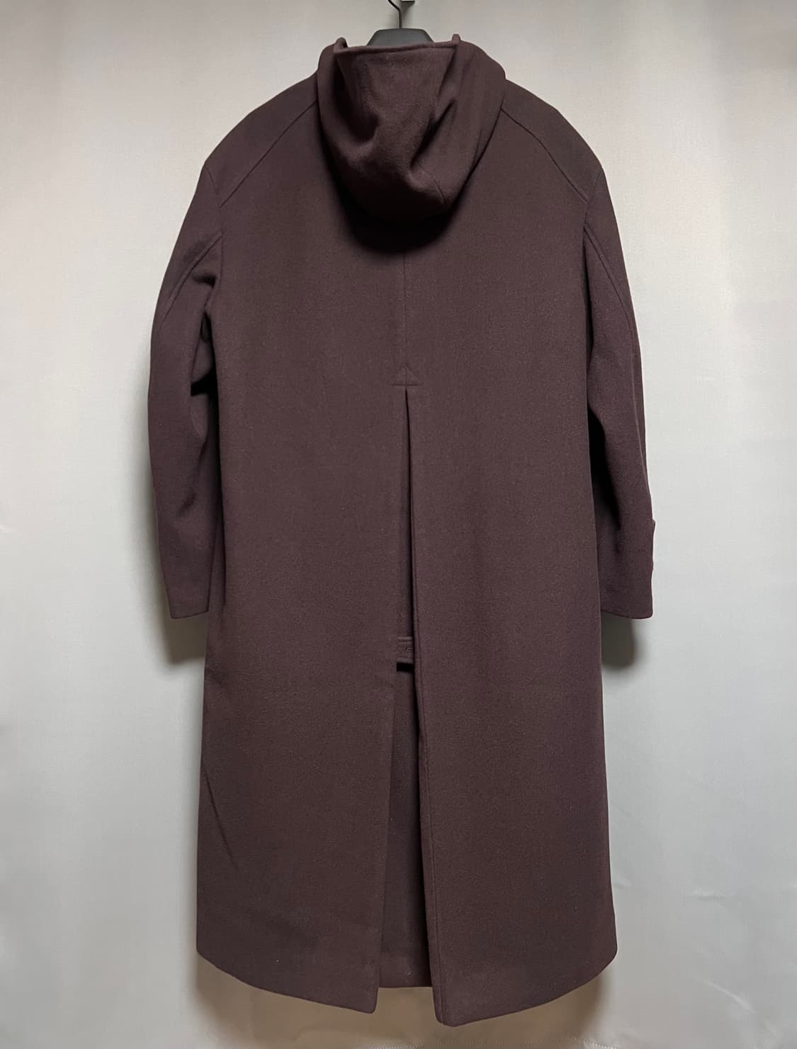 커버낫 24FW 캐시미어 블렌드 후드코트 - 초콜릿 M 상품이미지4