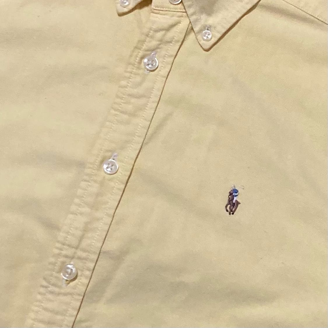 폴로랄프로렌 솔리드 옐로우 코튼 셔츠 상품이미지3