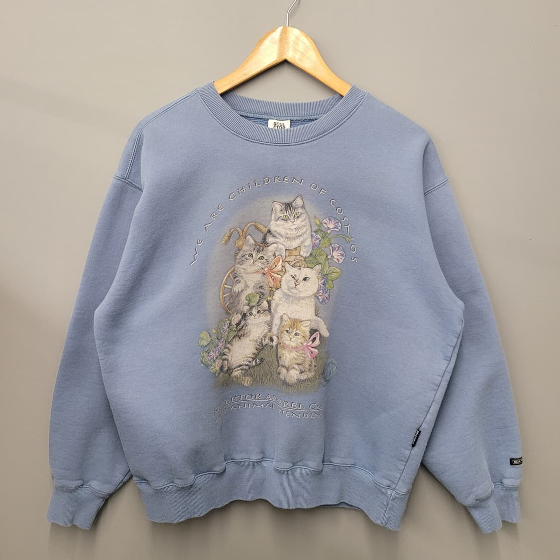 Sculptor 스컬프터 키튼 프랜즈 오버핏 맨투맨 상품이미지1