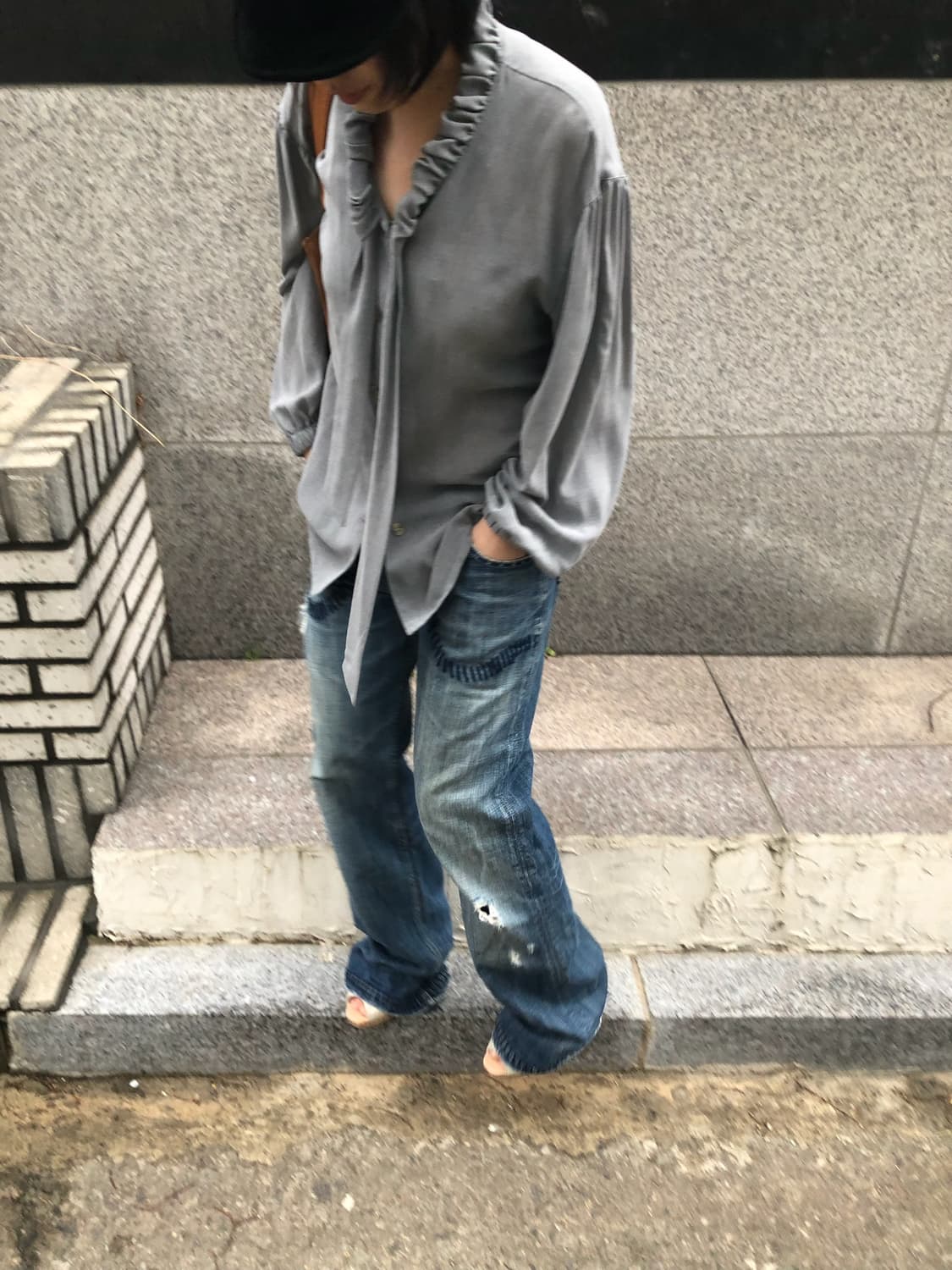 ecolier ribbon blouse 상품이미지3