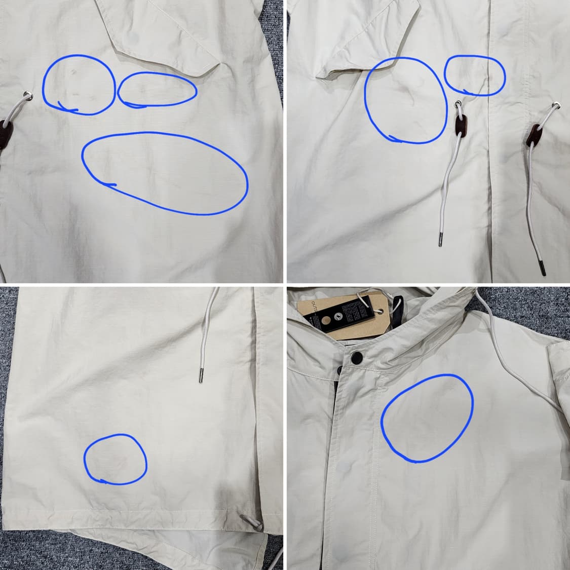 아웃스탠딩 후드 피쉬테일 야상 투웨이 사파리 자켓 L 상품이미지4