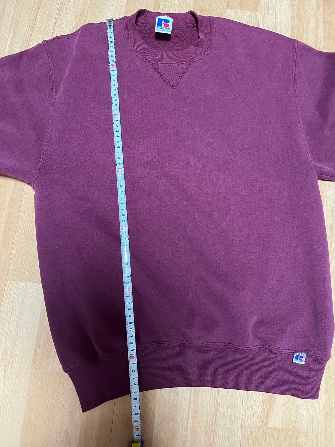 러셀 애슬레틱 90s 빈티지 스웻셔츠 미국제조 와인색 상품이미지5
