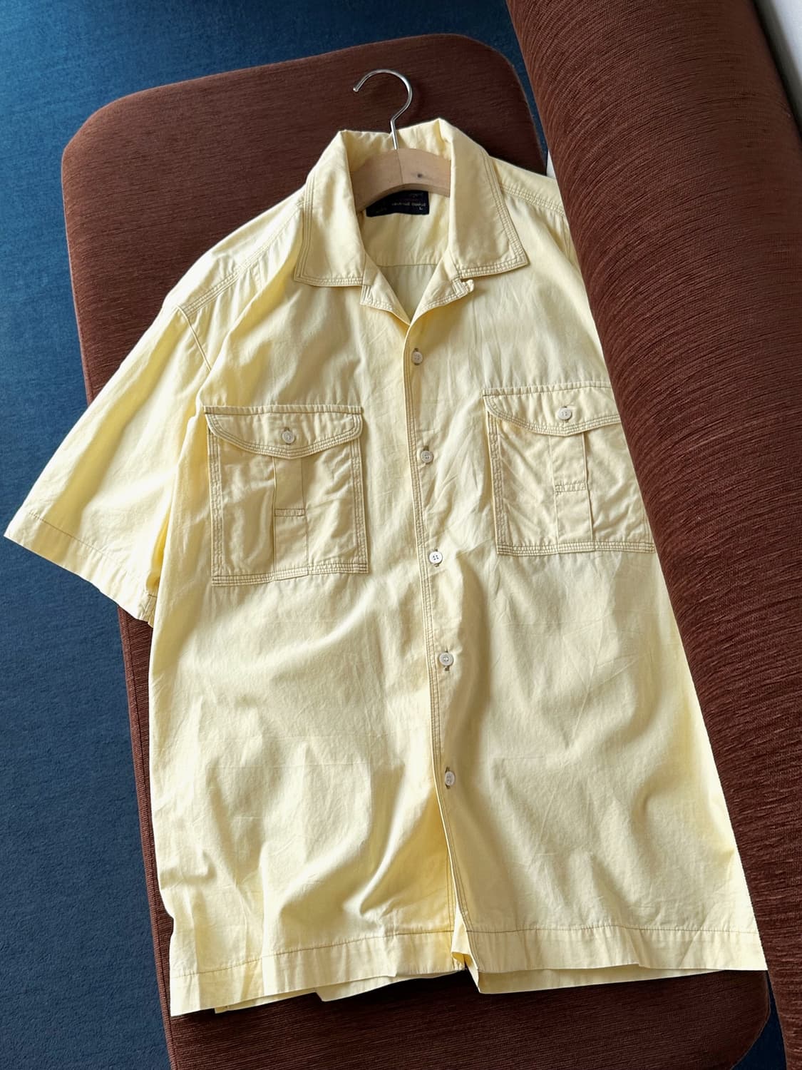 Light cotton design stitch H/S shirt 상품이미지2