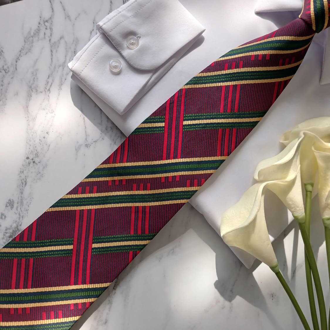 니노 세루티 실크 레드 스트라이프 넥타이 9.8cm A+등급 E875
 상품이미지6