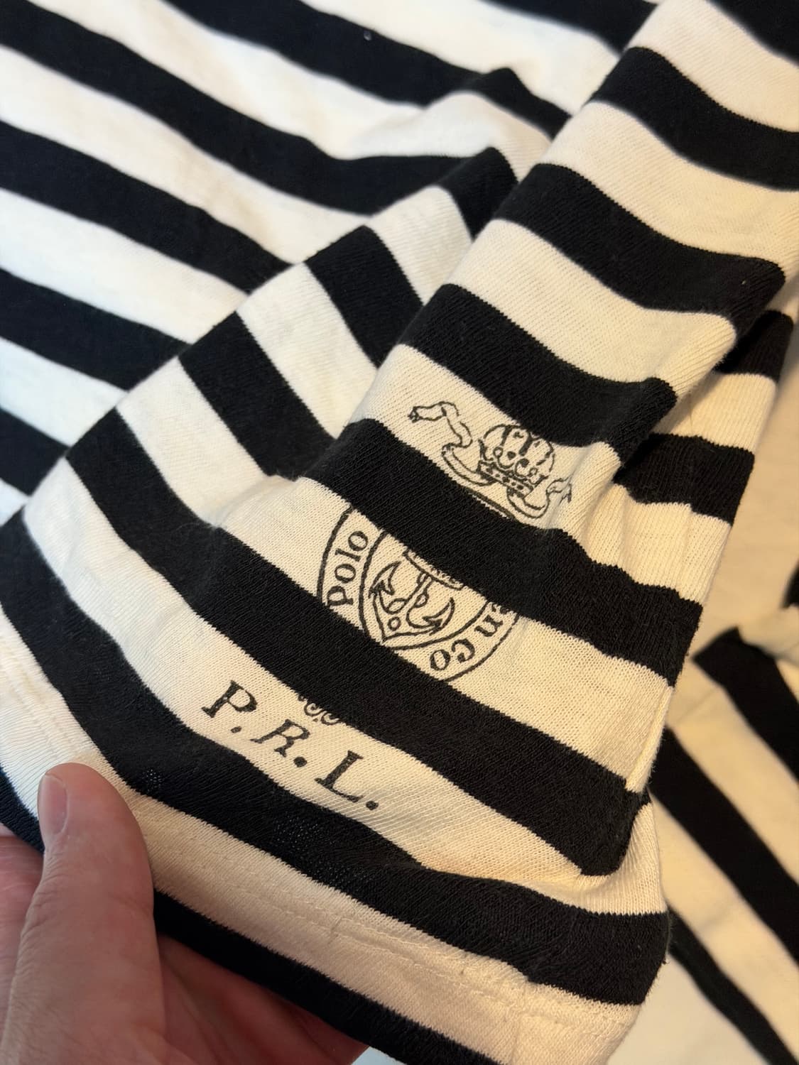 폴로 랄프로렌 PRL 스트라이프 버튼 롱슬리브 화이트 상품이미지2