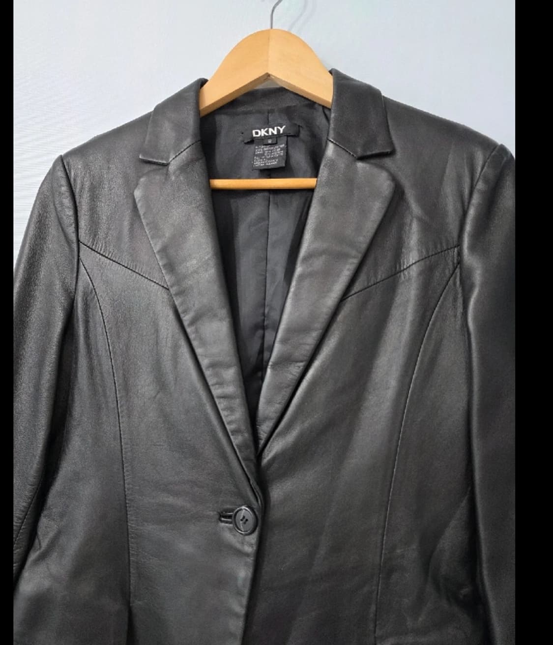 DKNY 블랙 가죽 자켓 ~55 상품이미지3