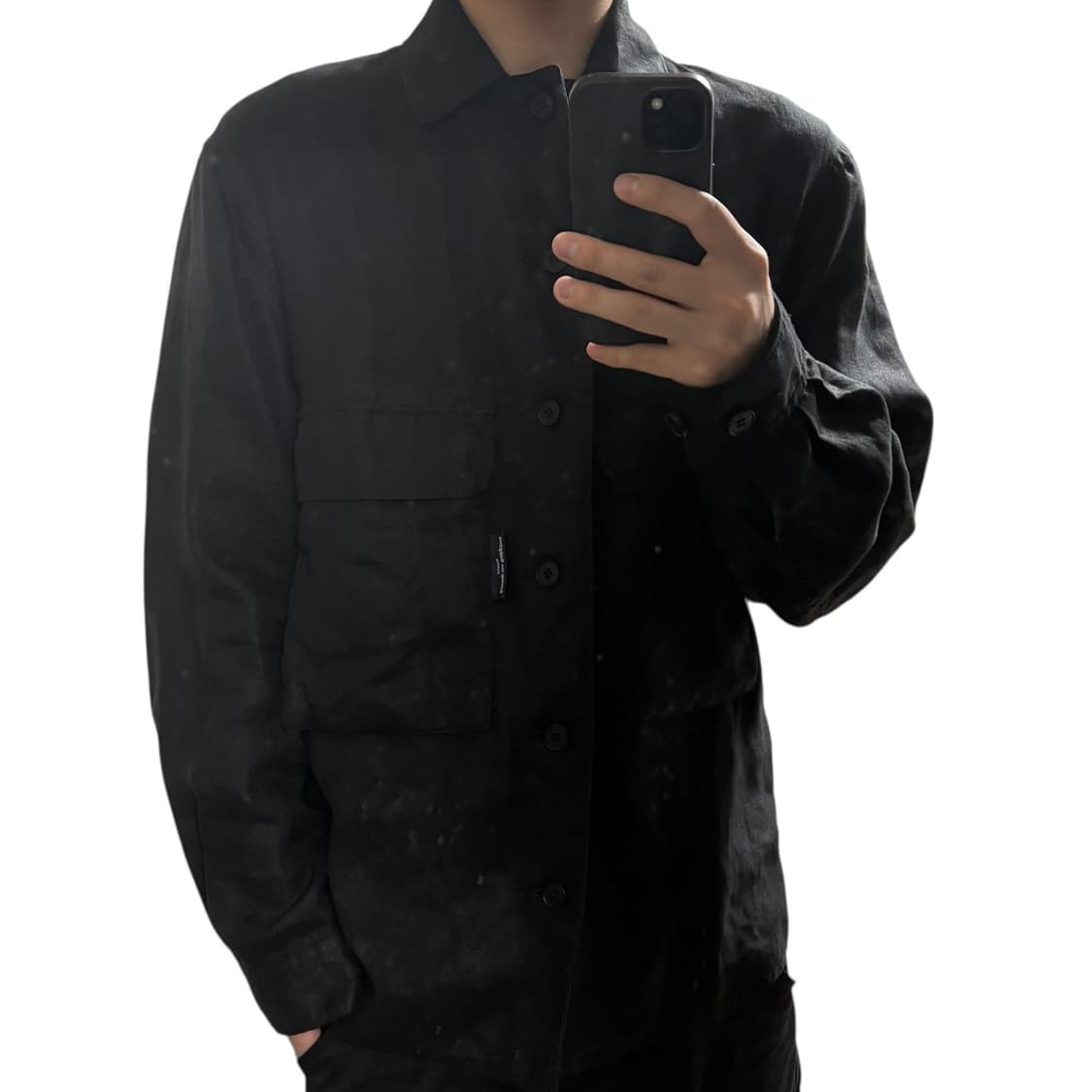 [L] 꼼데가르송 옴므 22SS 다잉 더블 포켓 린넨 셔츠 재킷 상품이미지8