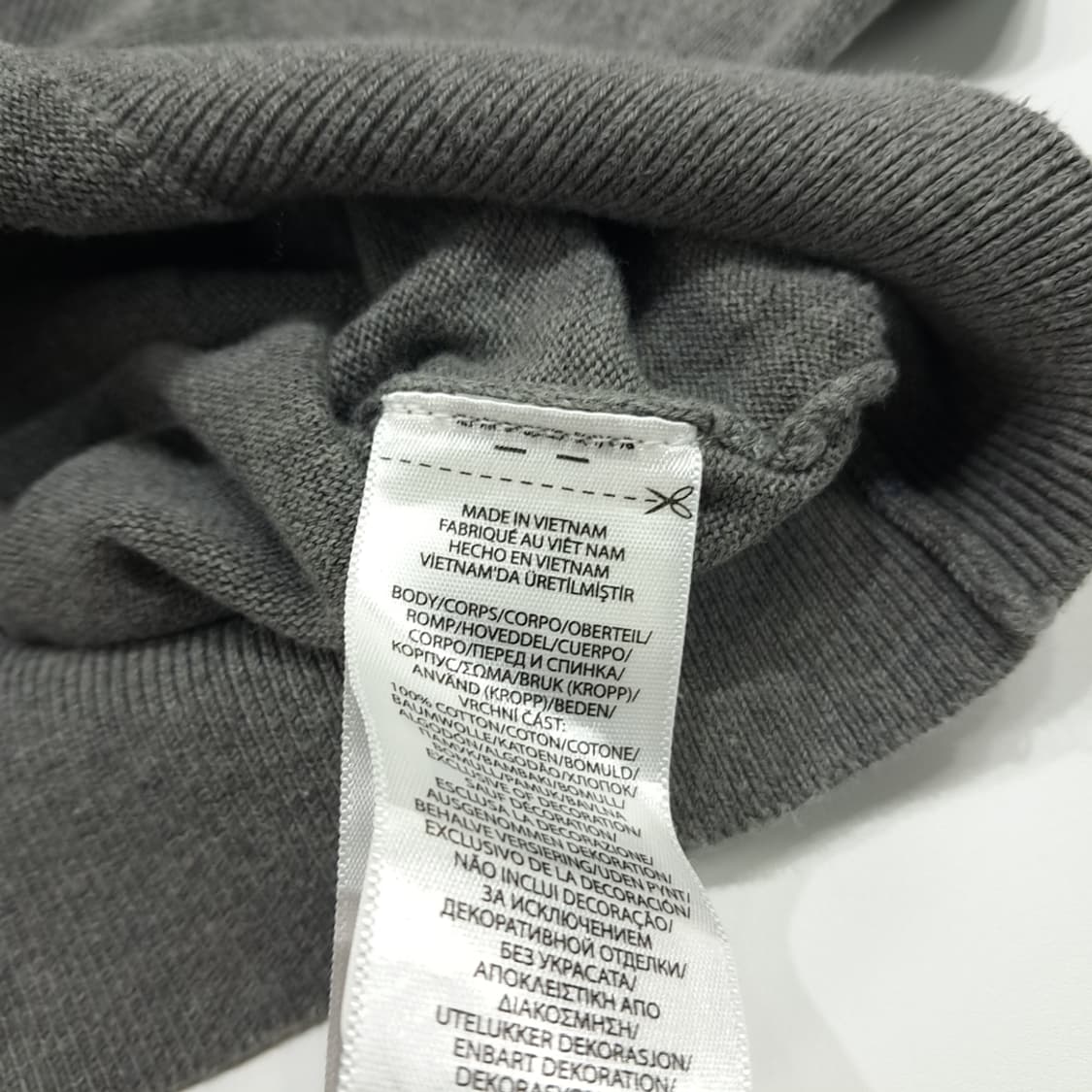 CN868 XL 폴로 랄프로렌 그레이 피마코튼 V넥 긴팔 니트 스웨터 상품이미지6