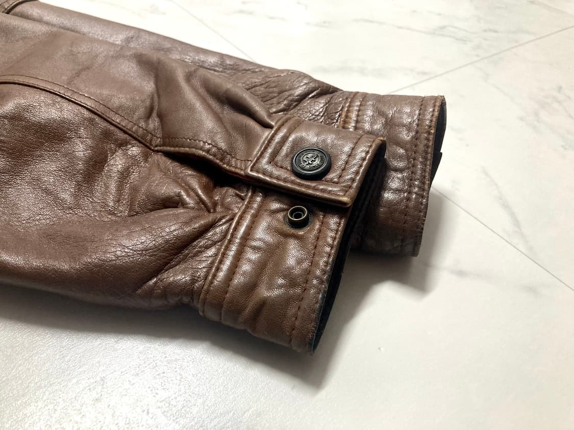 90s 램스킨 양가죽 A-2 레더 봄버 자켓 100-105 상품이미지8