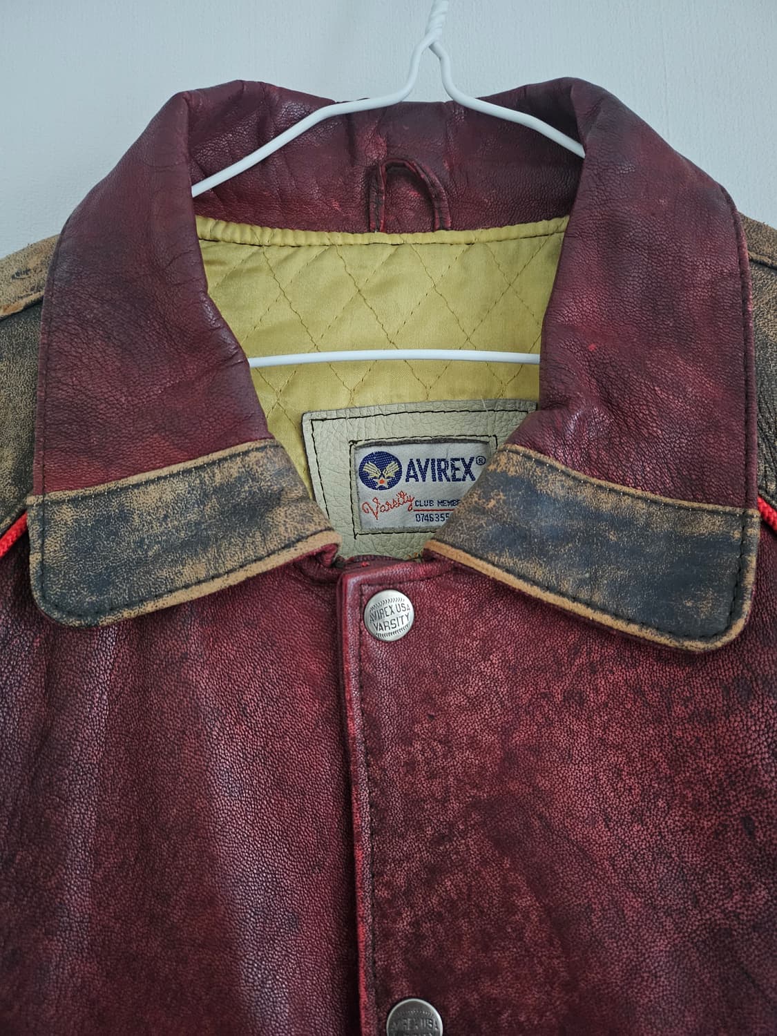 올드 아비렉스 Avirex 홀 레더 바시티
 상품이미지6