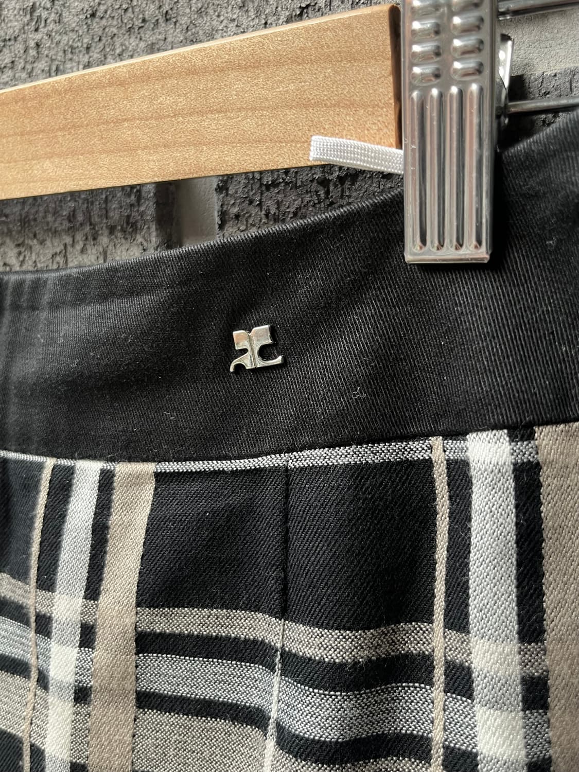 COURREGES 꾸레쥬 버튼 슬릿 스커트 상품이미지4