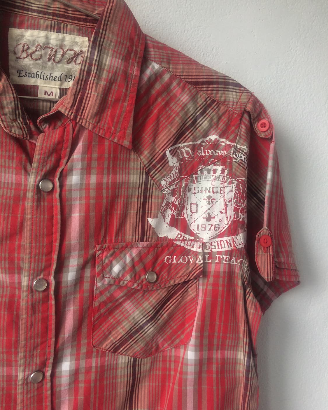 Printing point check pattern shirt 상품이미지4