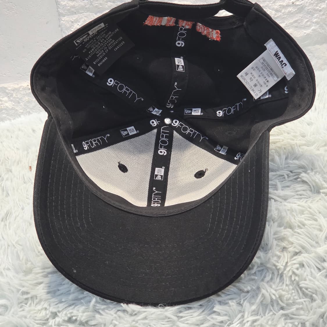 L8-6:WAACx뉴에라 9FORTY 골프캡 블랙 오렌지(약 56-59 상품이미지6