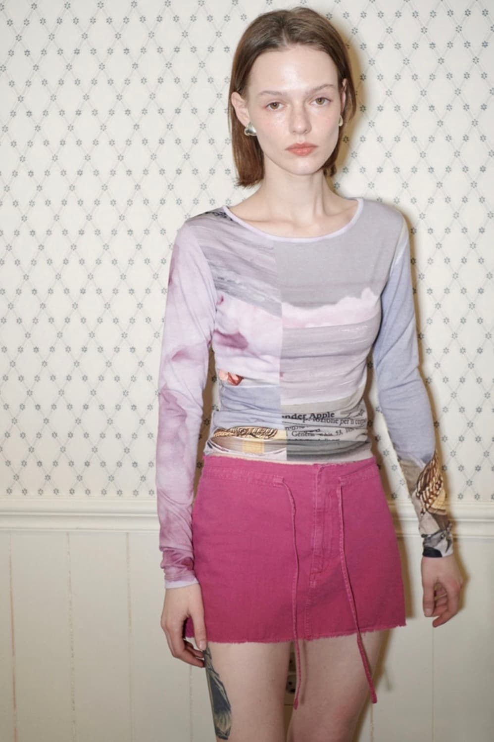 시눈 프린팅 긴팔 상품이미지3