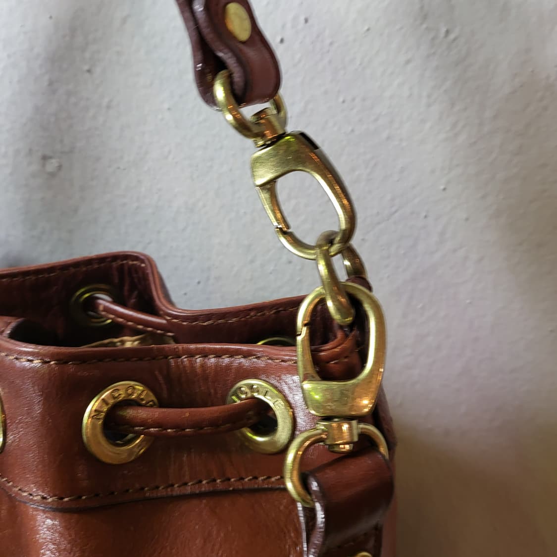 NICOLE 올 레더 숄더백 상품이미지5