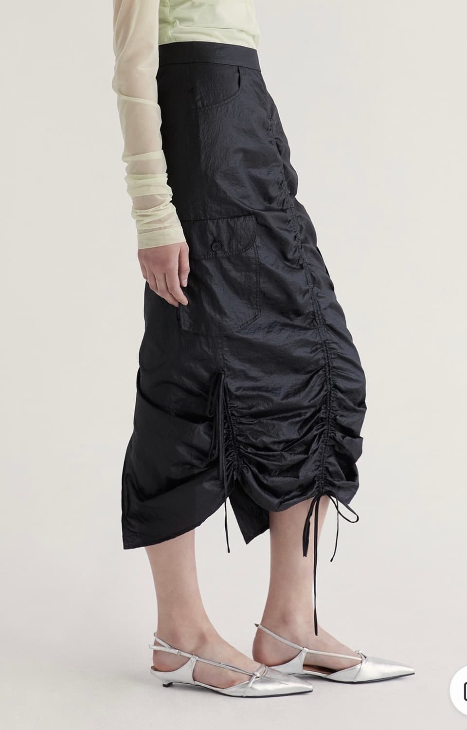 새상품) 드래곤블루스 스트링 셔링 카고 스커트 상품이미지1