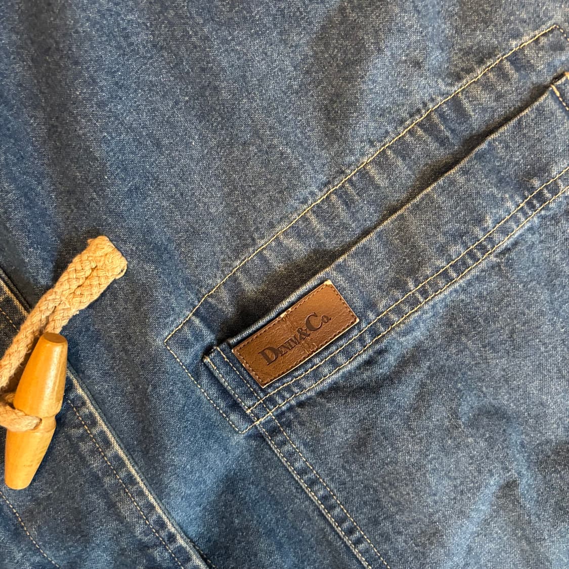 빈티지 데님앤 코 데님 더플 코트 상품이미지6