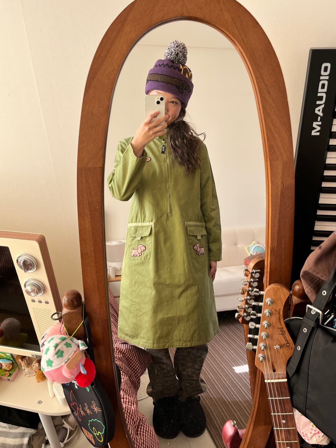 강아지원피스 카모팬츠 코디세트 상품이미지1