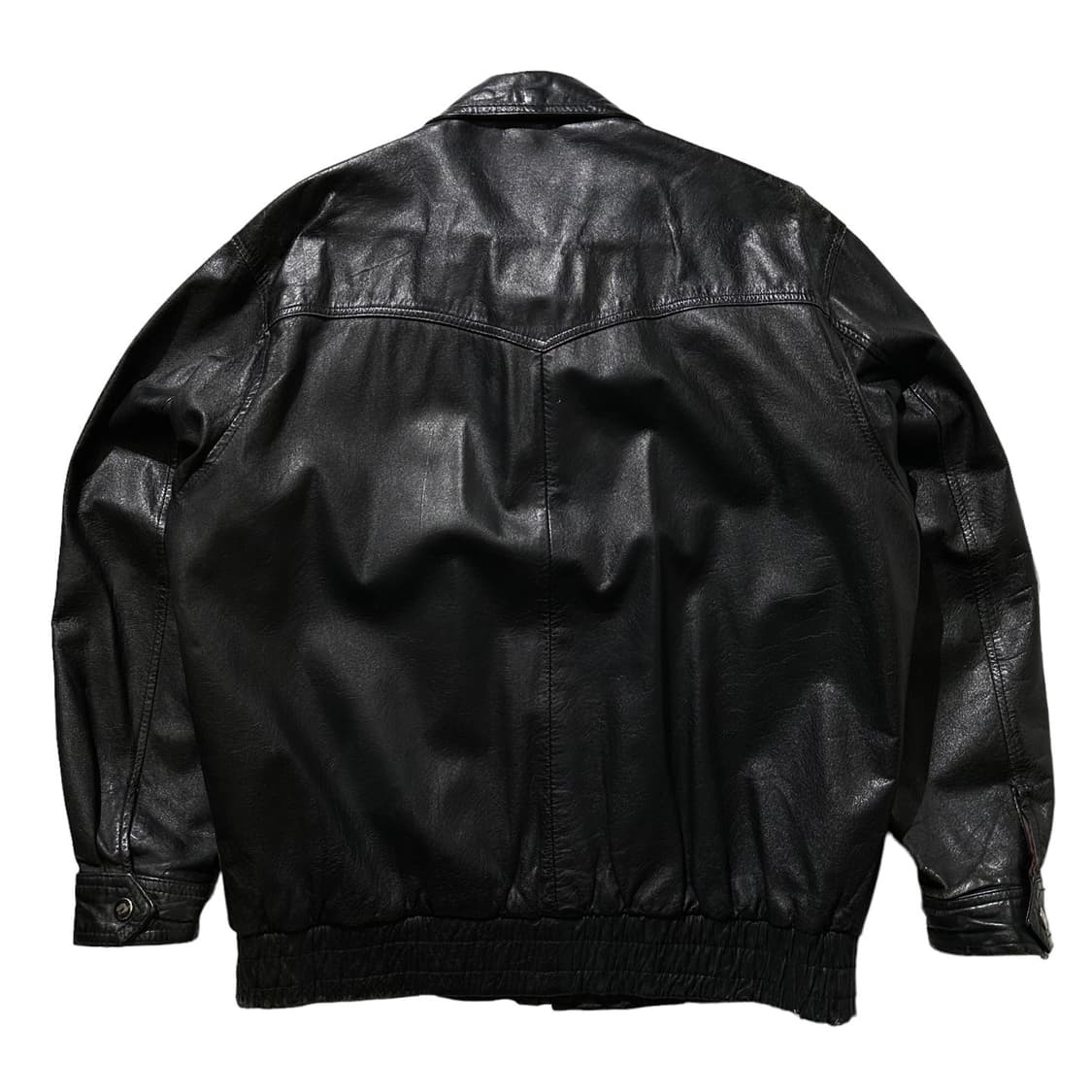 Noubelle 카우스킨 소가죽 레더 봄버 블루종 자켓 상품이미지2