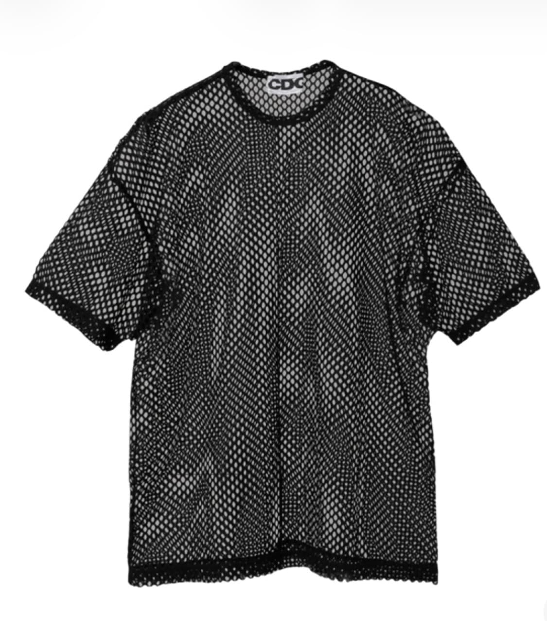 [M][105] 꼼데가르송 CDG 오버사이즈 메쉬 티셔츠 블랙 상품이미지2