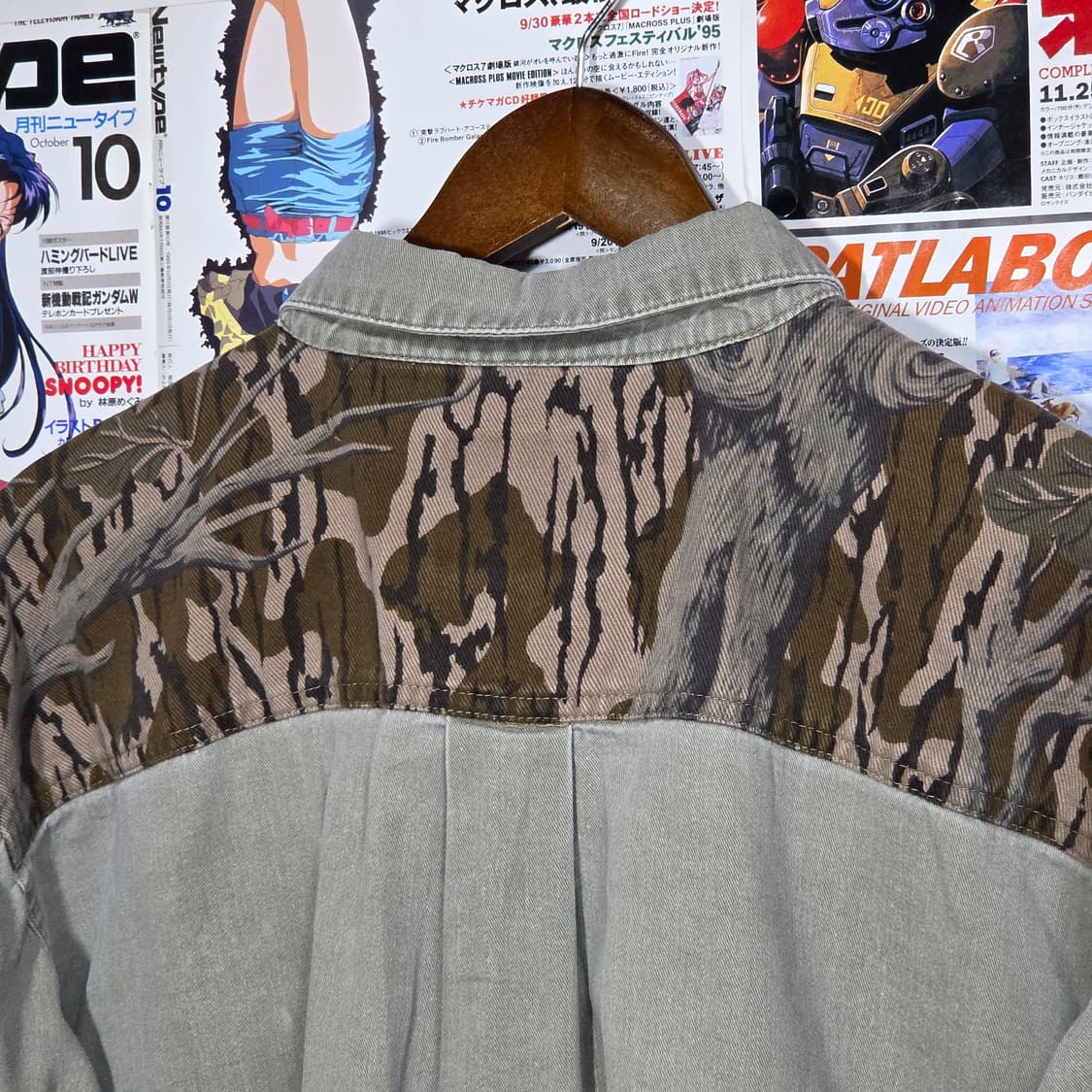 빈티지 리얼 트리 밀리터리 패치워크 코튼 셔츠 상품이미지7