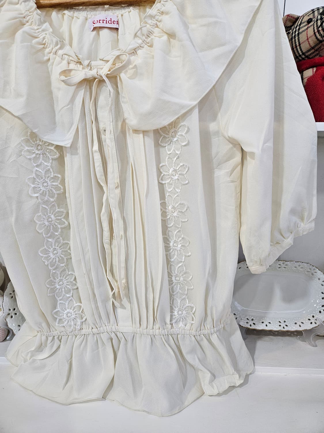 빅카라 레이스 블라우스 상품이미지3