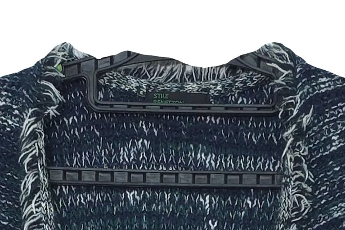 베네통 배색 니트 롱가디건 상품이미지3