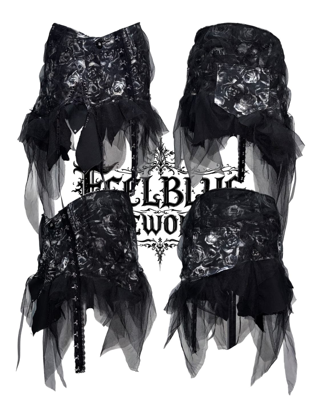 FEELBLUE REWORK 023 – Eclipse Rose Skirt 상품이미지8