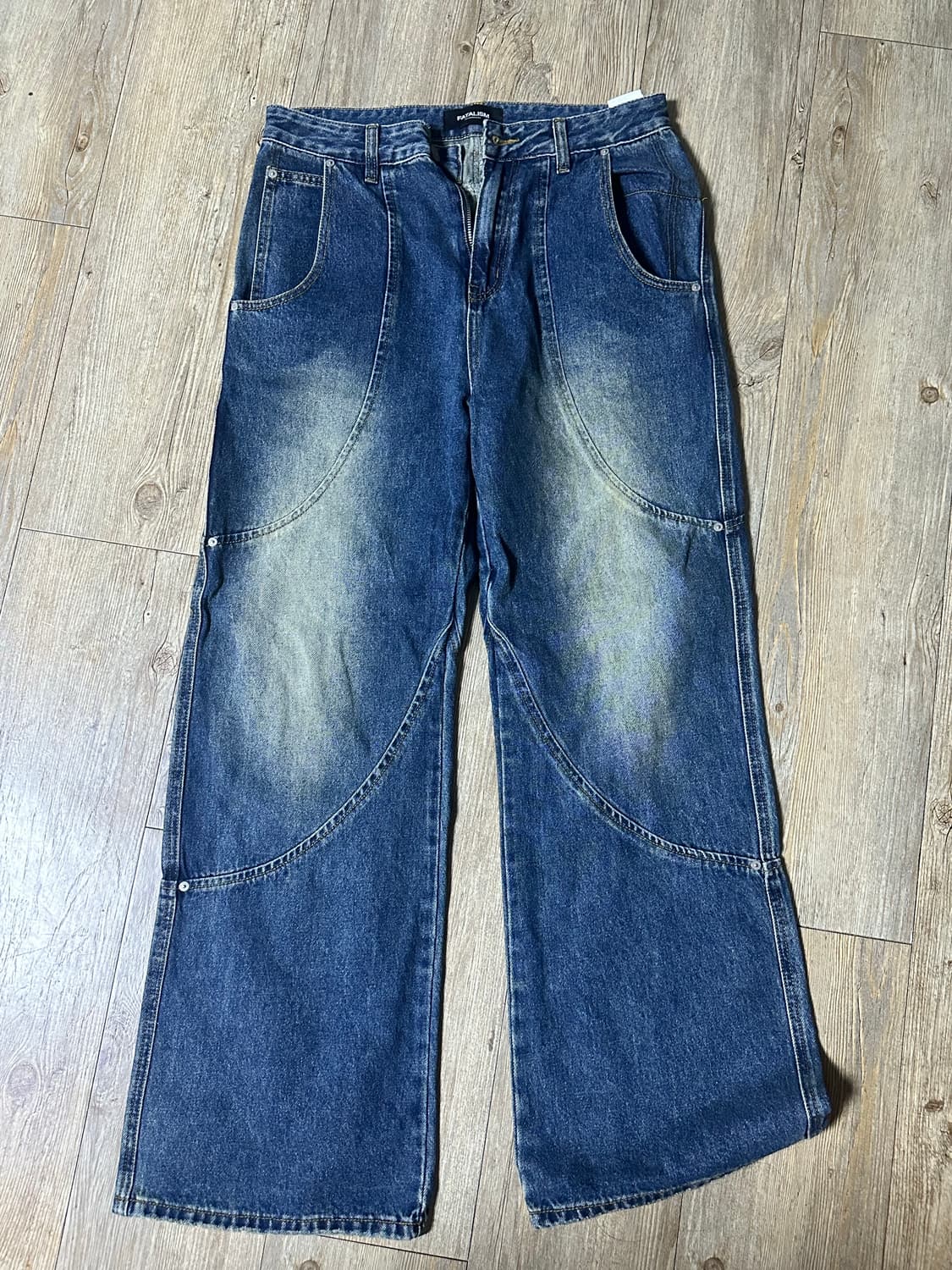 #0346 blue wave wide flare fit 46사이즈 상품이미지4