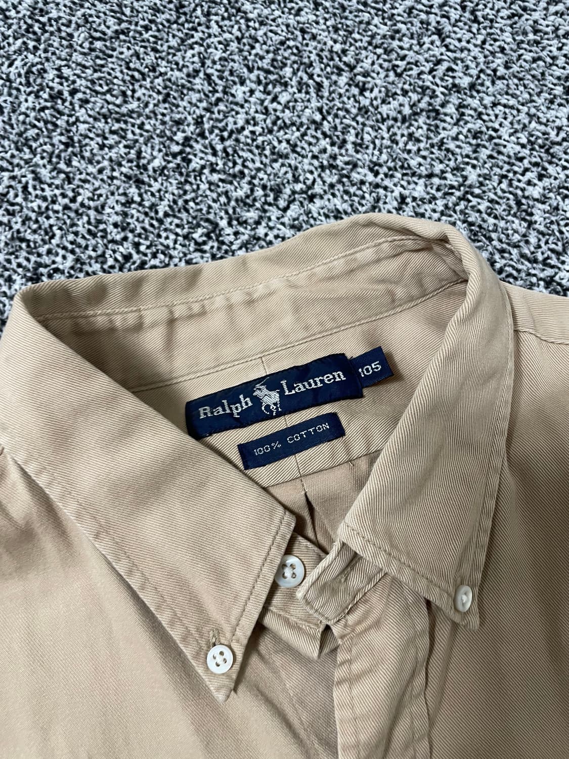 빈티지9. 폴로랄프로렌 폴로셔츠 코튼 셔츠 남방 베이지 상품이미지3
