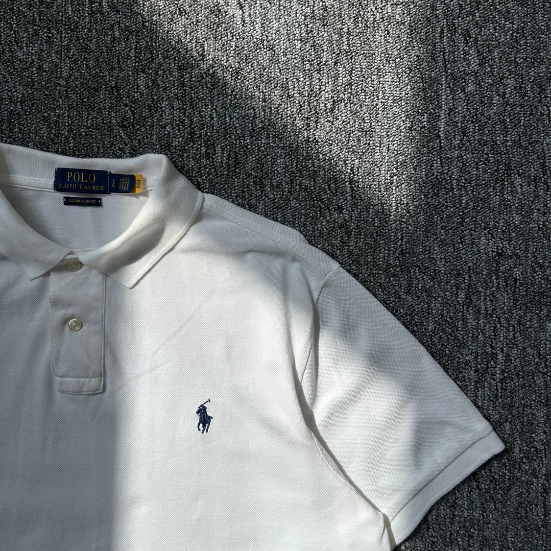폴로 랄프로렌 커스텀 슬림핏 화이트 PK 반팔티 상품이미지2