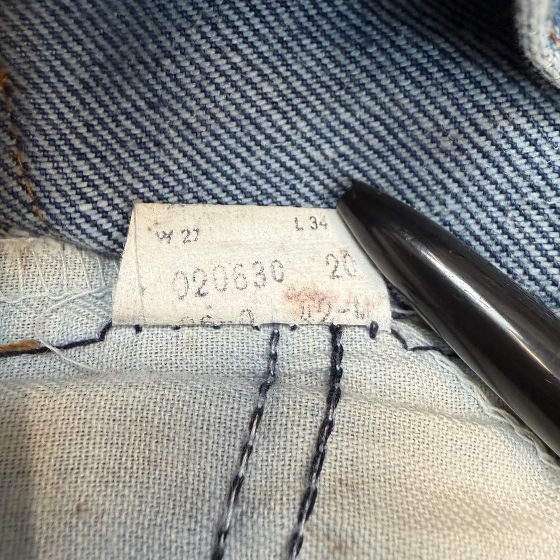 70s levis 리바이스 우먼스 646 벨바텀 오렌지탭 부츠컷데님 상품이미지6