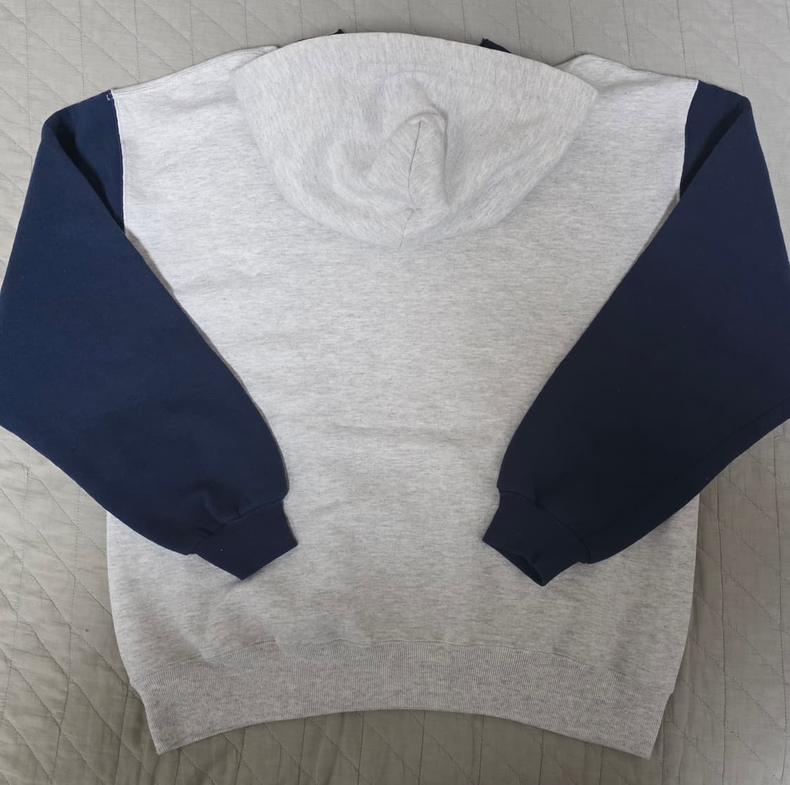 [XL] 90s 빈티지 러셀 애슬레틱 투톤 후드티 그레이/네이비 상품이미지4