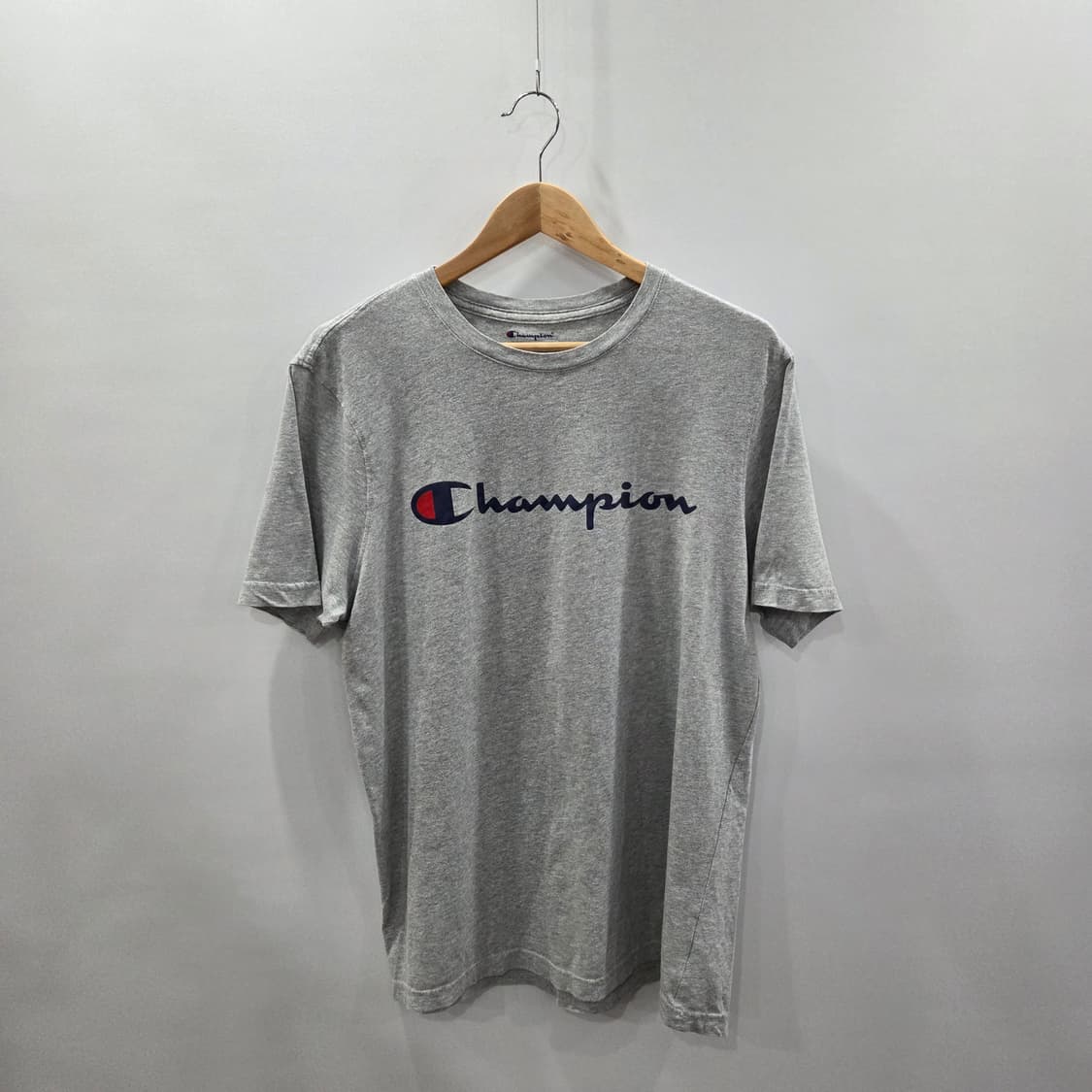 챔피온 스펠로고 프린팅 반팔티 그레이 L  상품이미지1