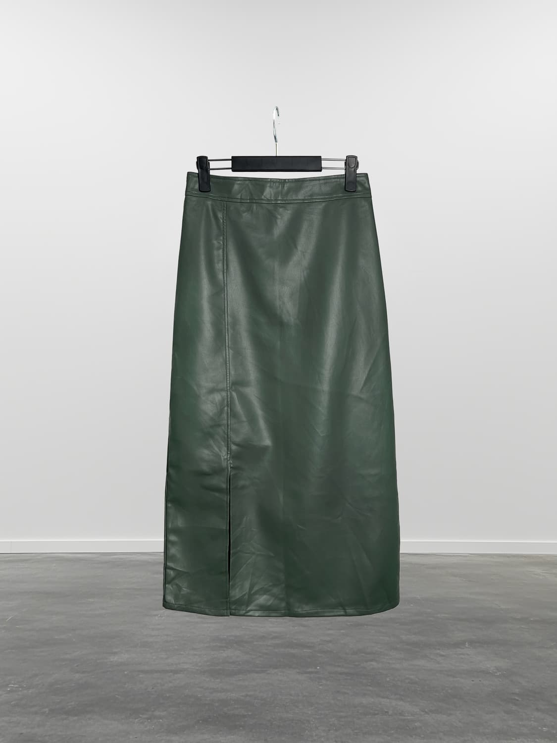 빈티지 페이크 레더 롱 스커트  상품이미지1