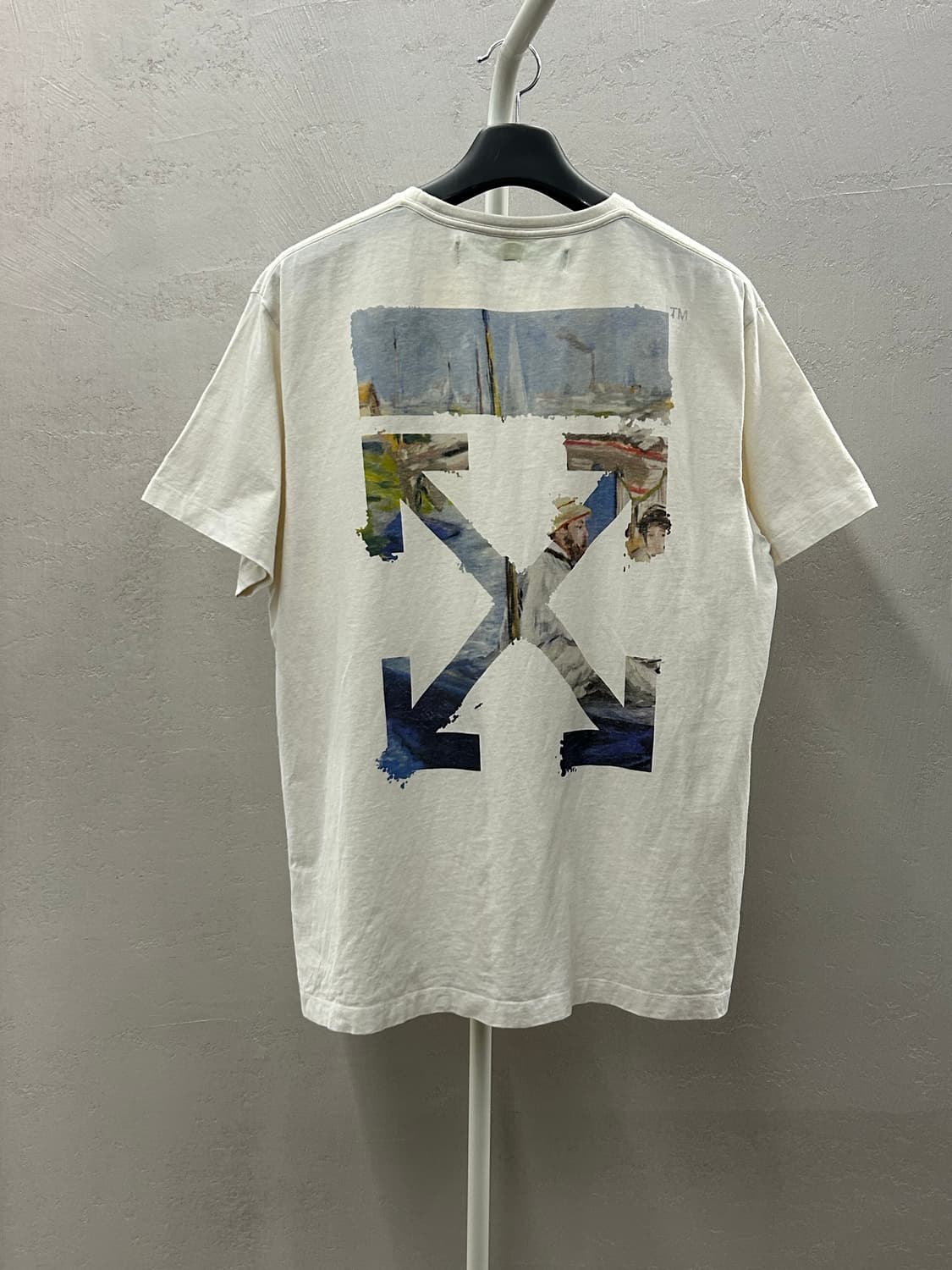 오프화이트 모네 프린트 반팔 티셔츠 상품이미지2