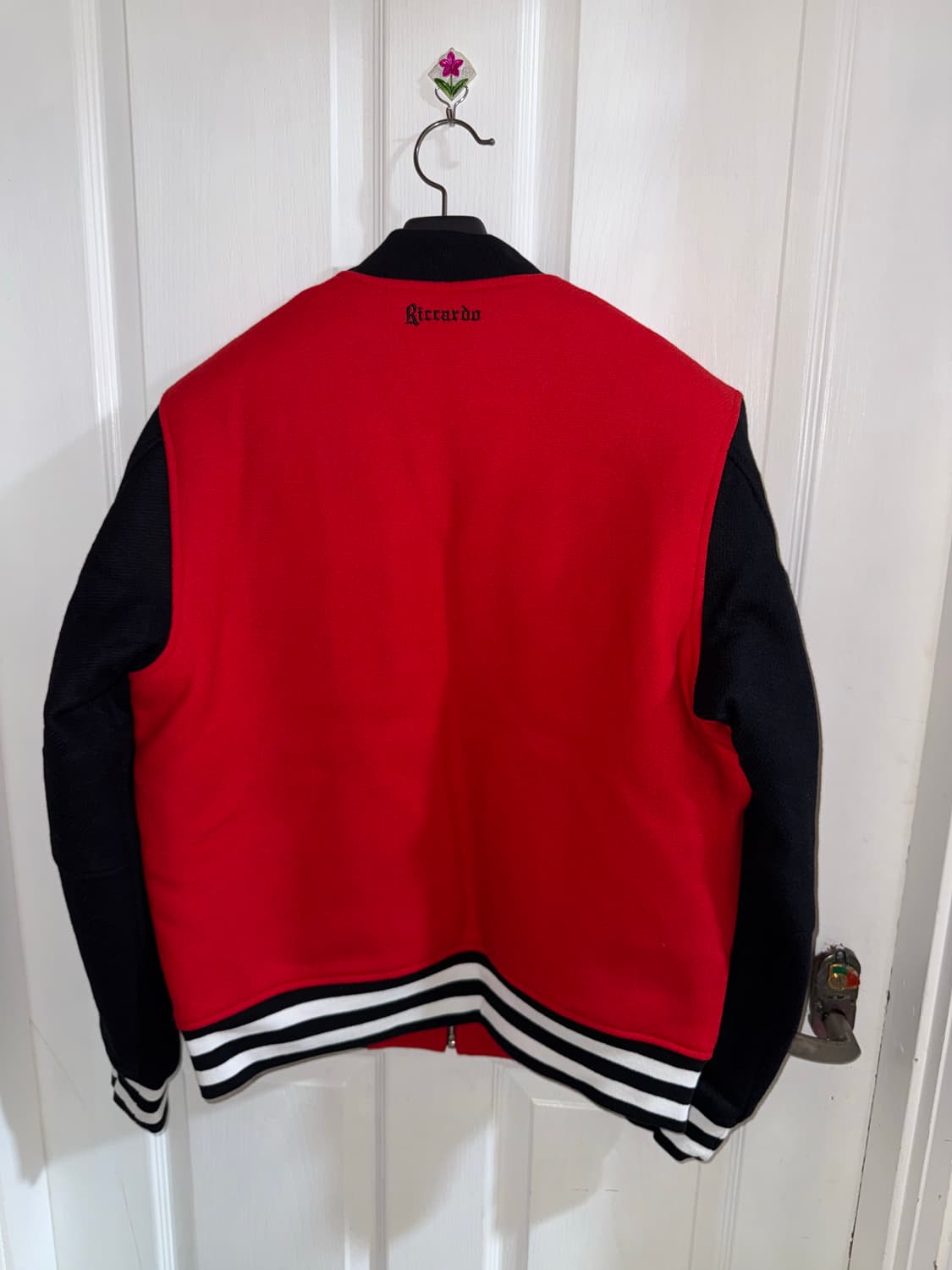 리카르도 부직포 바시티 자켓 레드 상품이미지5