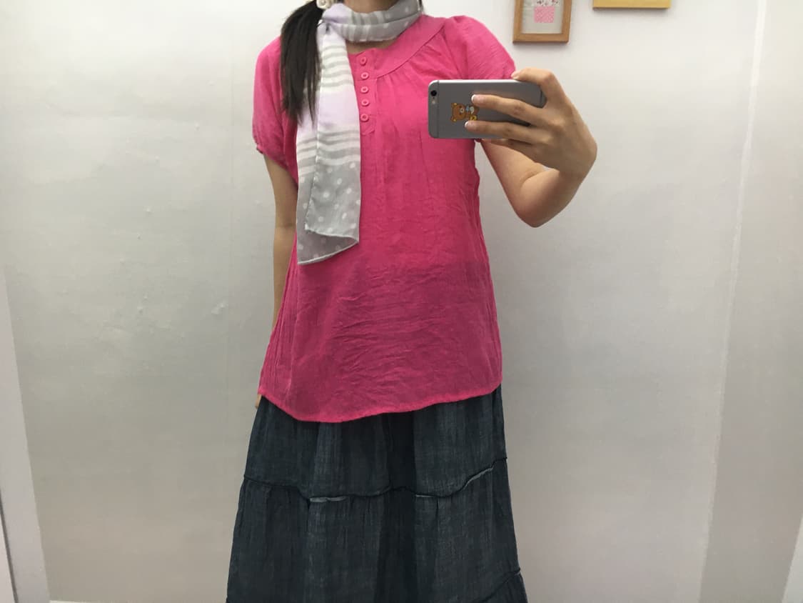 그레이•연보라 스카프 상품이미지7