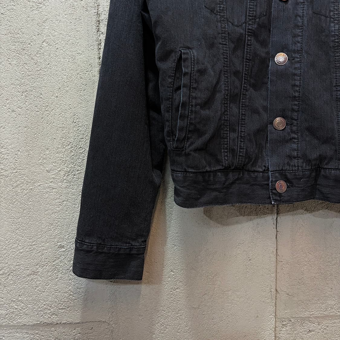 AMX AND FITCH 쉐르파 블랙 데님 자켓 (M) 상품이미지3