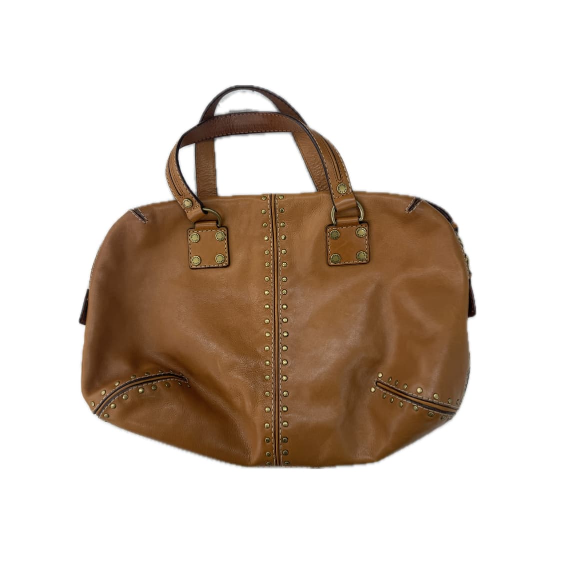 마이클 코어스  브라운 빈티지 레더 가죽 가방 숄더백 도트백 그런지 상품이미지3