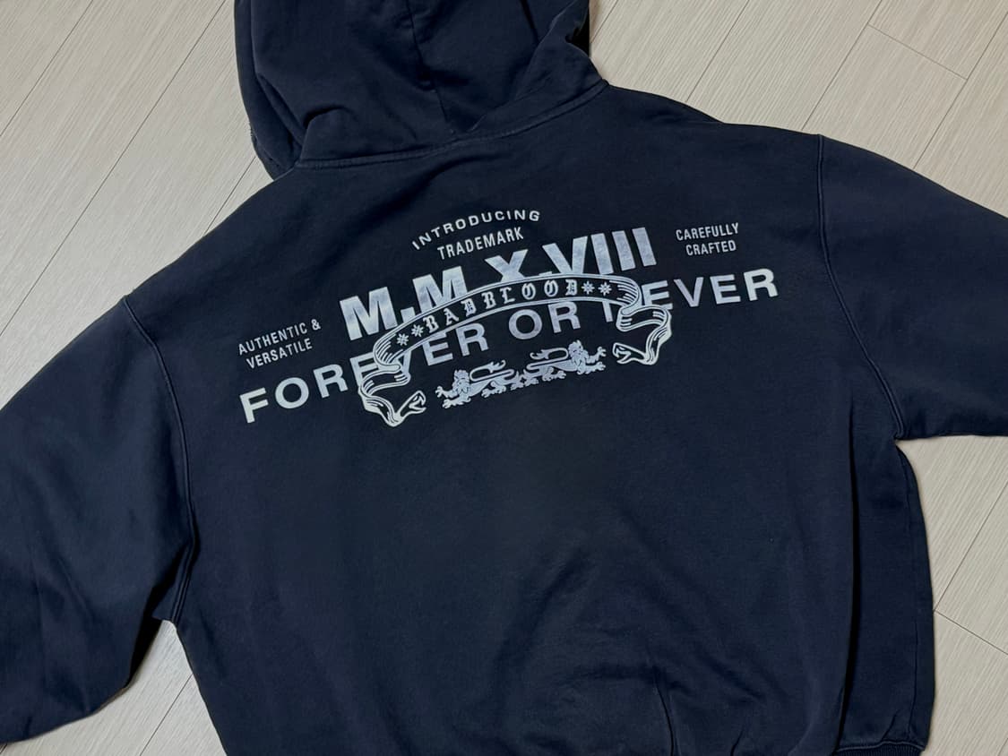 배드블러드 바이퍼 로고 후드 집업 블랙 상품이미지5