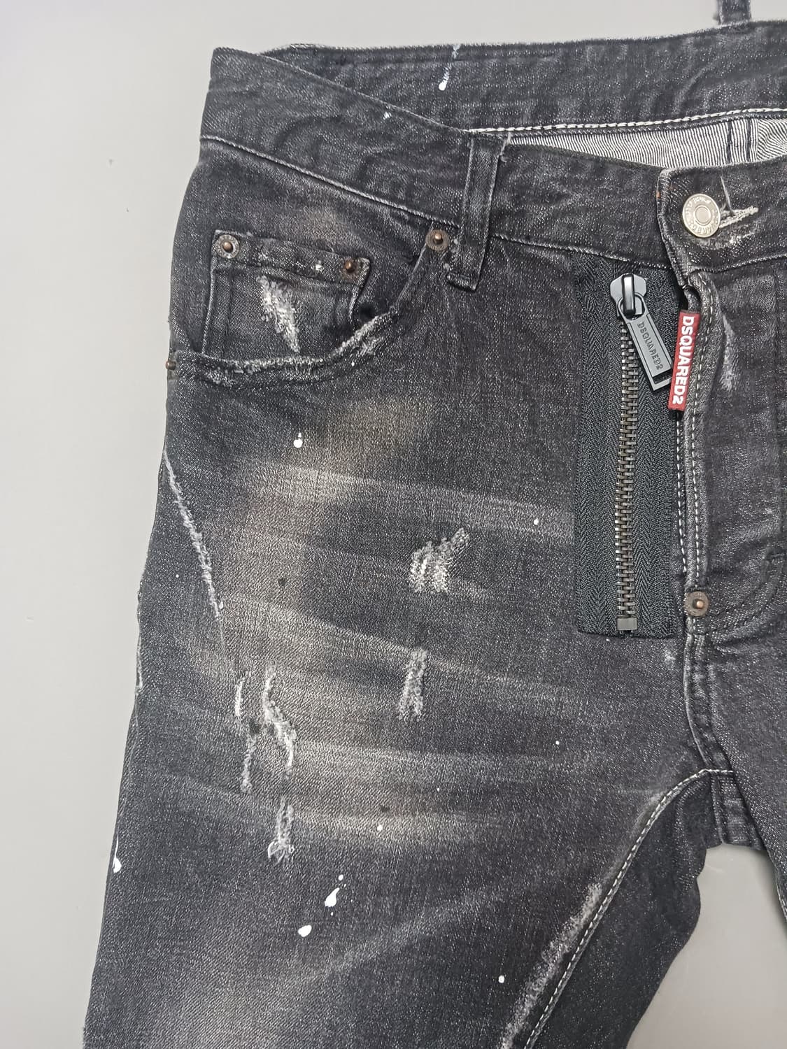 [30] 디스퀘어드2 앞지퍼 데미지 쿨가이 블랙진 청바지 상품이미지2
