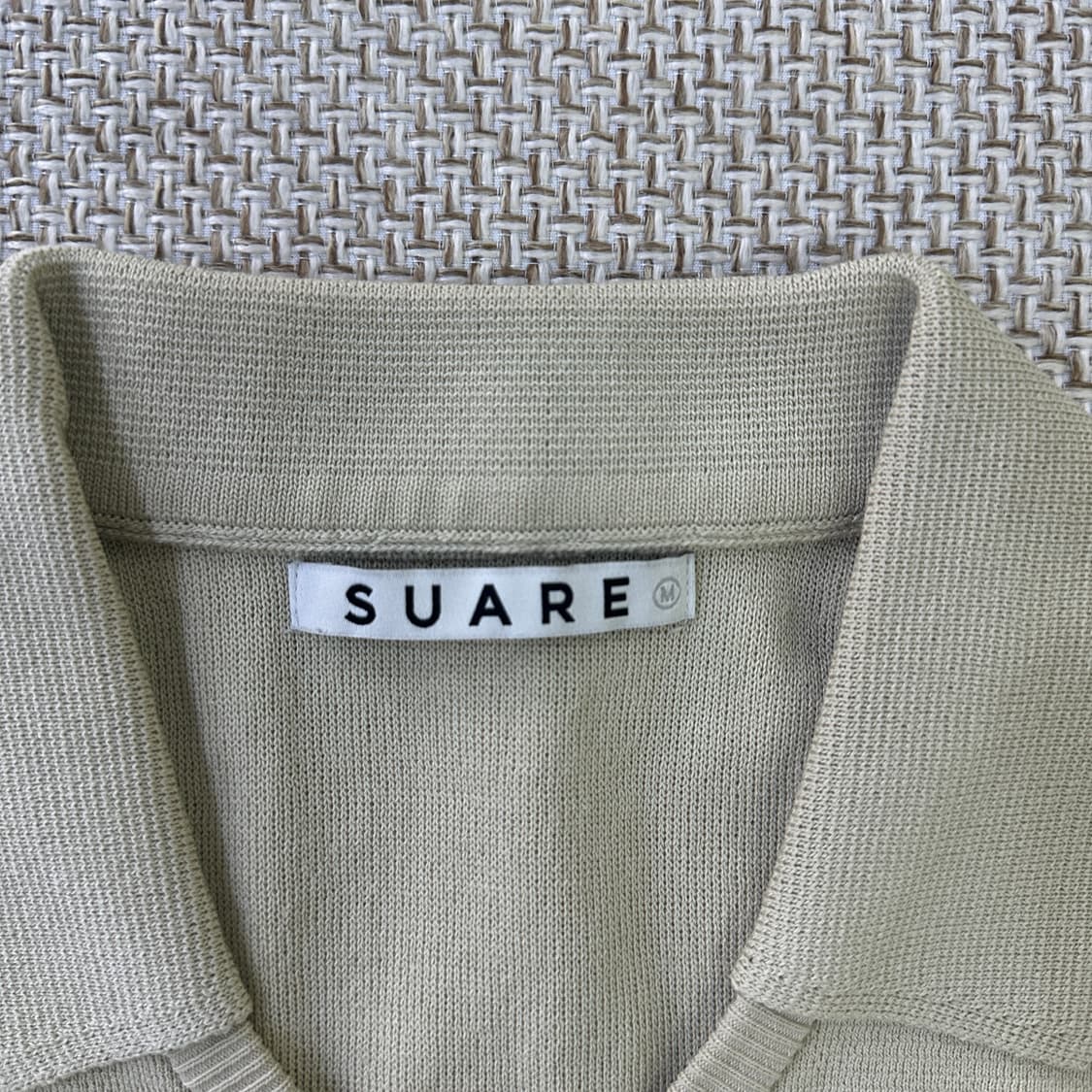 M 수아레 카라 반팔 하프 니트 0413D 상품이미지2