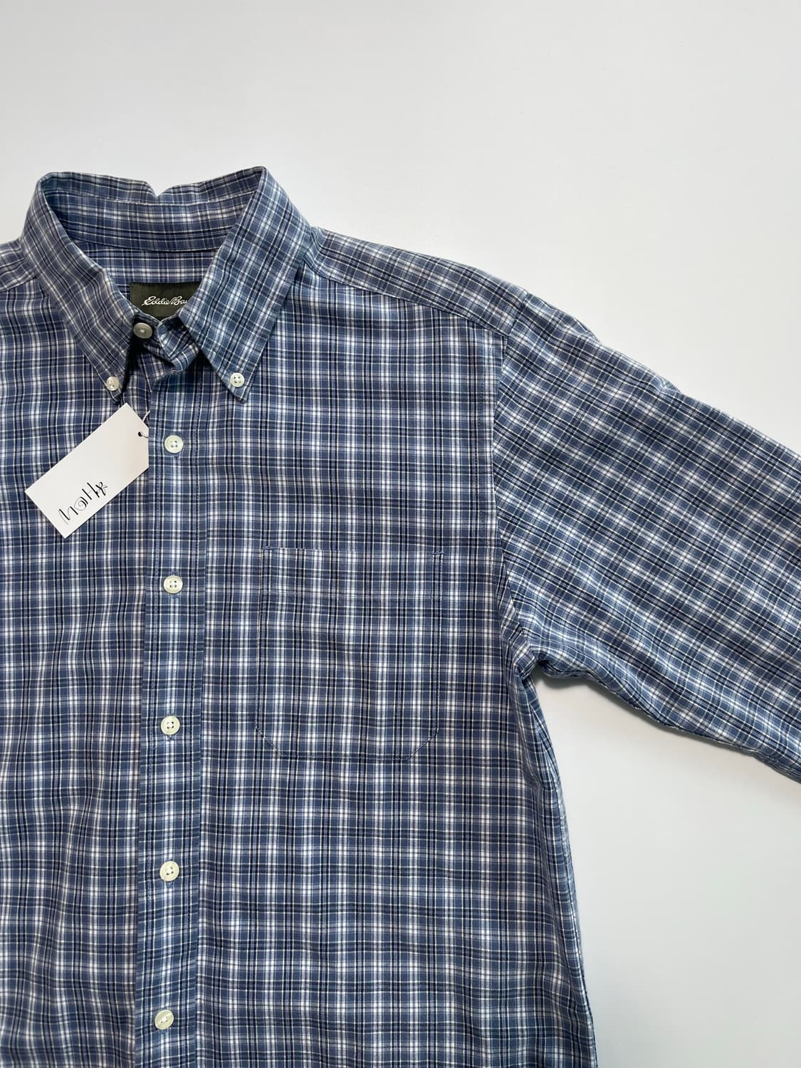 에디바우어 블루 체크 셔츠  상품이미지4