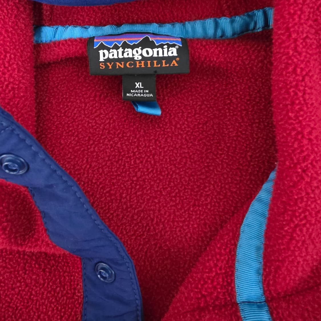 [XL] 빈티지 파타고니아 신칠라 후드 풀오버 레드/네이비 상품이미지4