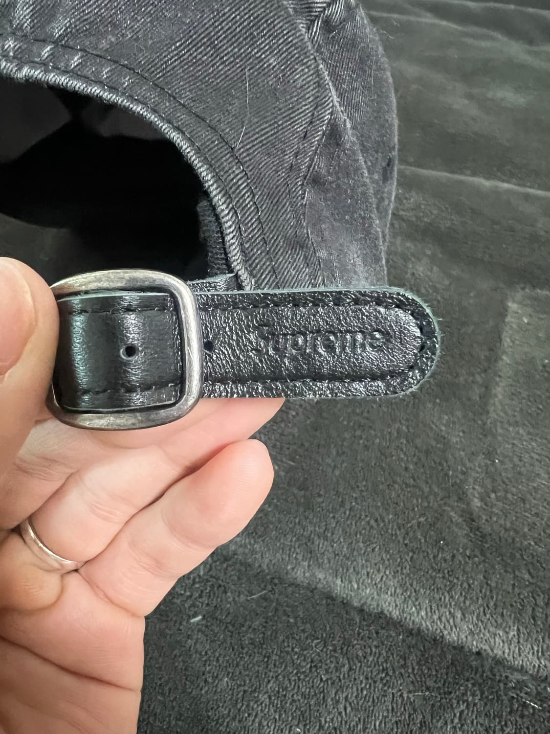 supreme washed chino twill camp cap 블랙 상품이미지4