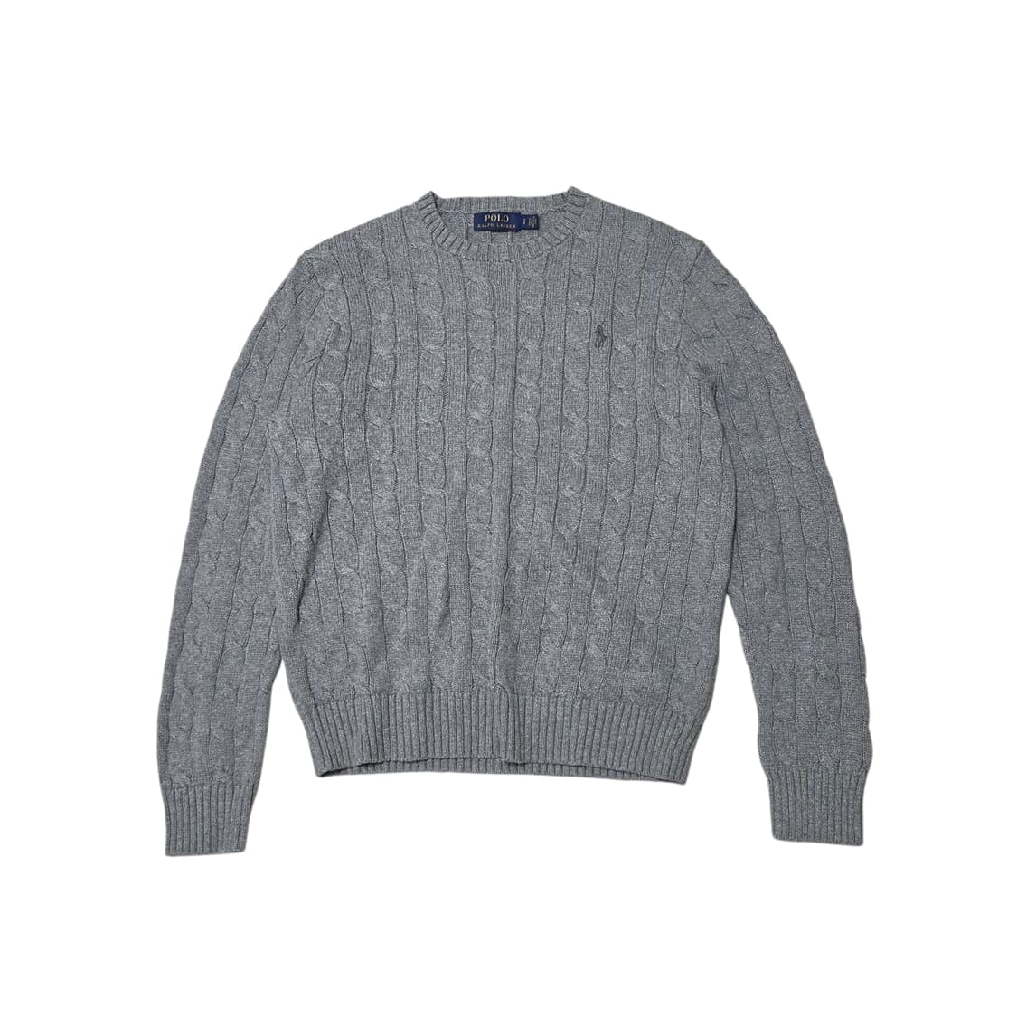 Polo Ralph Lauren 폴로 랄프로렌 그레이 코튼 꽈배기 니트 상품이미지1