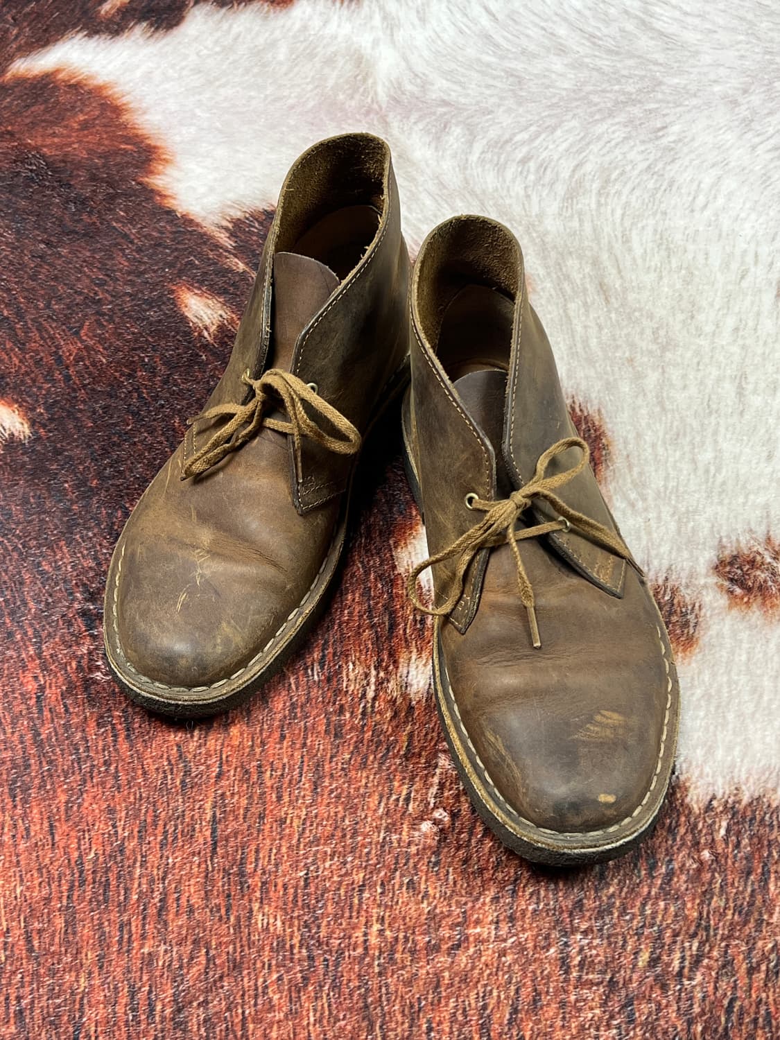 [260] CLARKS 클락스 레더 빈티지 처카부츠 브라운 상품이미지1