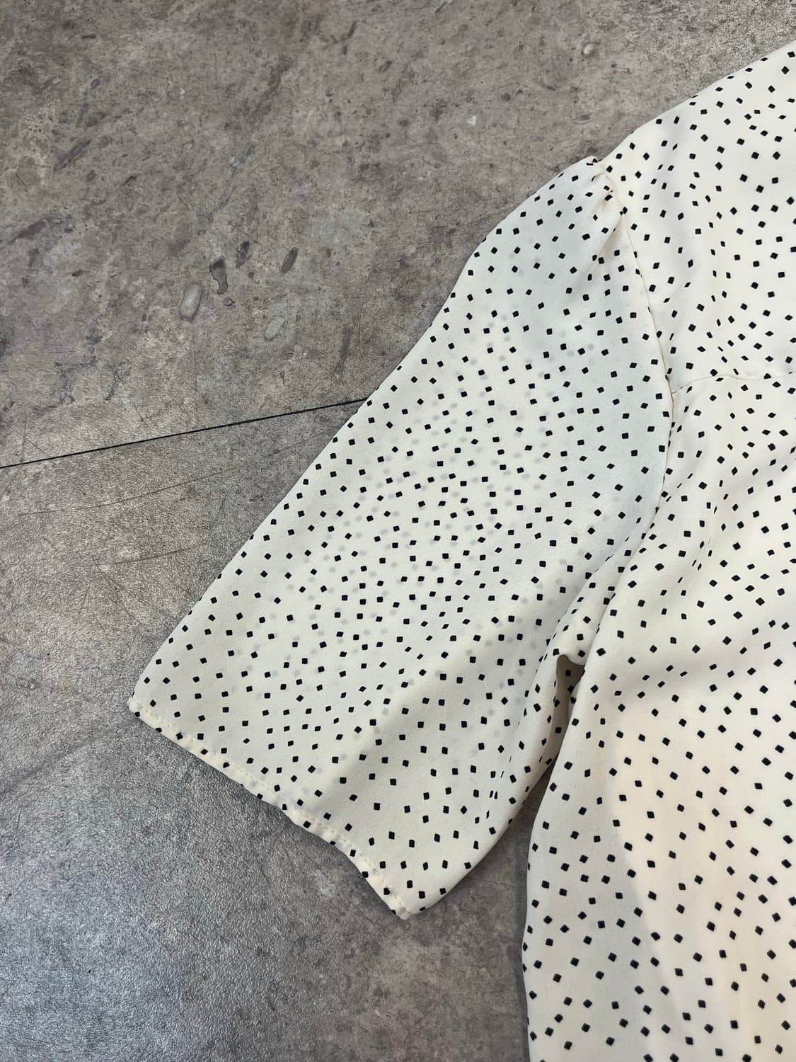 빈티지 패턴 반팔 블라우스 아이보리 #csz4092 상품이미지8