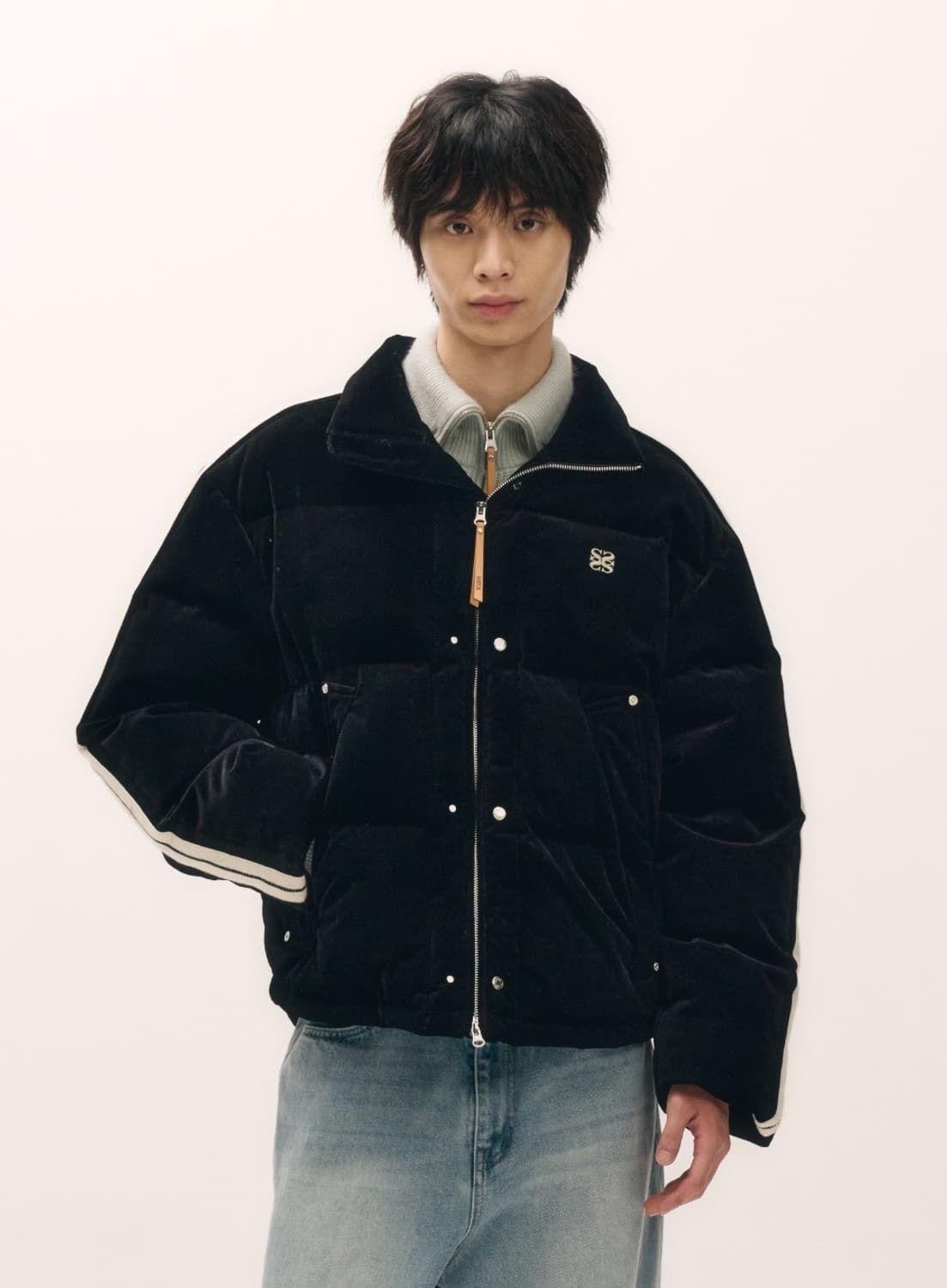 세터 로턴 코듀로이 다운패딩 네이비 상품이미지4